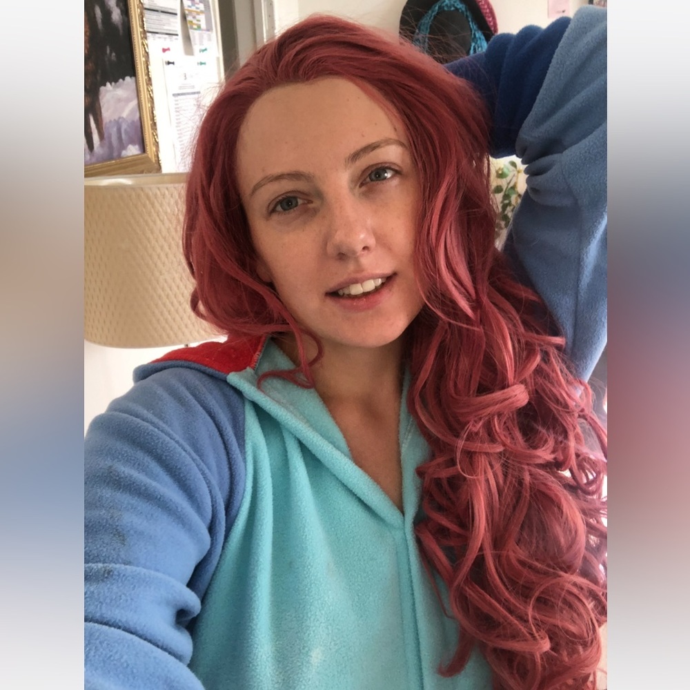 Lace front pink wig, synthetic